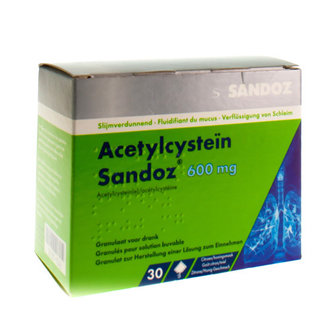 ACETYLCYSTEIN SANDOZ 600MG GRANUL. DRANK ZAKJE 30