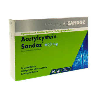 ACETYLCYSTEIN SANDOZ 600MG BRUISTABL 30