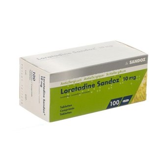 LORATADINE SANDOZ COMP 100 X 10 MG