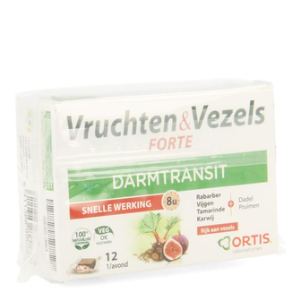 ORTIS VRUCHTEN &amp; VEZELS FORTE BLOKJE 2X6