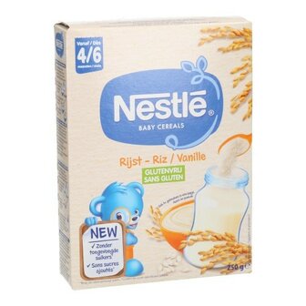 NESTLE BABY CEREALS RIJST VANILLE GLUTENVRIJ 250G