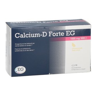 CALCIUM-D FORTE EG 1000MG/800IE CITROEN KAUWTABL90
