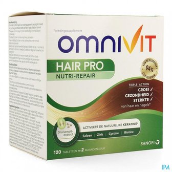 OMNIVIT HAIR PRO NUTRI REPAIR 120 + 120 GRATIS 