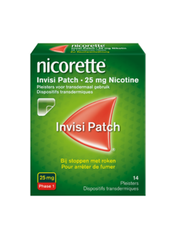 NICORETTE INVISI 25 MG PATCH 14 STUKS TRANSDERMAAL