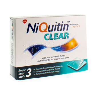 NIQUITIN CLEAR PATCHES 14 X 7 MG