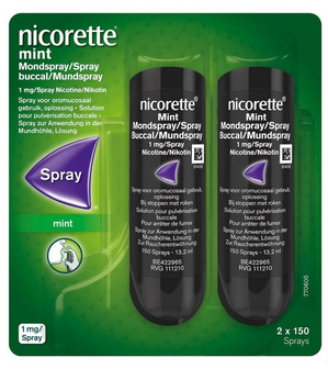 NICORETTE FRESHMINT DUO 1 MG SPRAY DOS 150 X 2