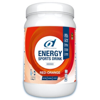 6D SIXD ENERGY SPORTS DRINK RED ORANGE PDR 1,3KG