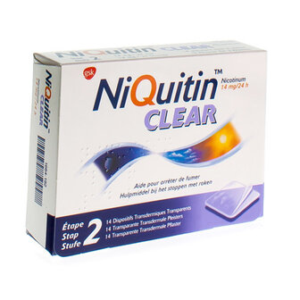 NIQUITIN CLEAR PATCHES 14 X 14 MG