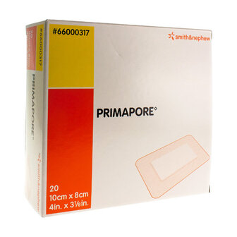 PRIMAPORE S&amp;N VERB POST-OP 10CMX 8CM 20 66000317