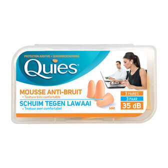 QUIES OORDOPPEN SCHUIM HUIDSKLEUR 3 PAAR