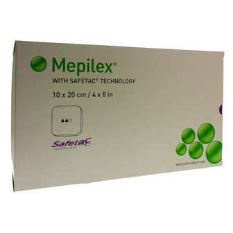 MEPILEX SCHUIMVERB SIL ABS STER 10X20CM 5 294200