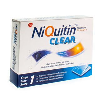 NIQUITIN CLEAR PATCHES 14 X 21 MG