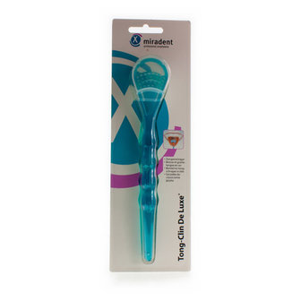 MIRADENT TONGSCHRAPER DELUXE BLAUW