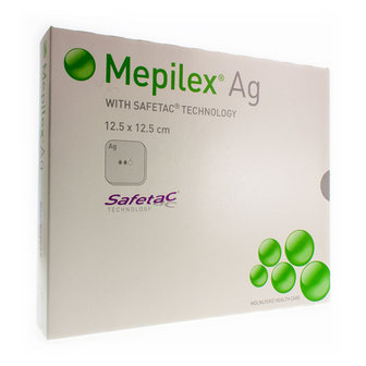 MEPILEX AG VERBAND STERIEL 12,5X12,5CM 5 287121