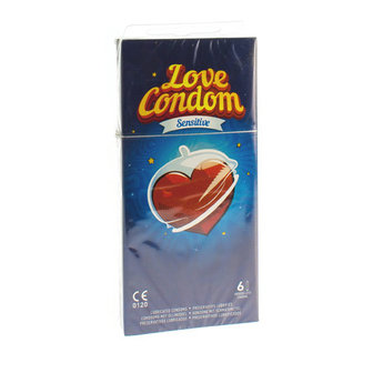 LOVE CONDOM SENSITIVE PRESERVATIF LUBRIFIES 6