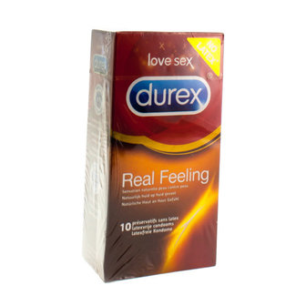 DUREX REAL FEELING LATEX FREE CONDOOMS 10