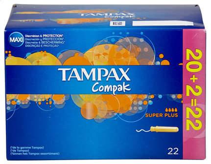 TAMPAX COMPAK SUPER PLUS 22