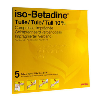 ISO BETADINE TULLES COMPR 5 10X10