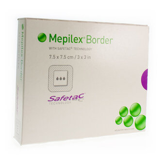 MEPILEX BORDER SIL ADH STER NF 7,5X 7,5 5 295200