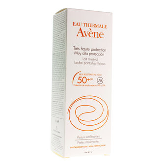 AVENE ZONNEMELK MINERALE ZEER HOGE BESCHERMING SPF50 100ML