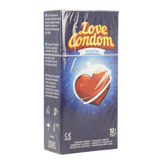 LOVE CONDOM SENSITIVE CONDOOMS MET GLIJMIDDEL 12