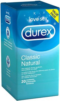 DUREX CLASSIC NATURAL CONDOOMS 20