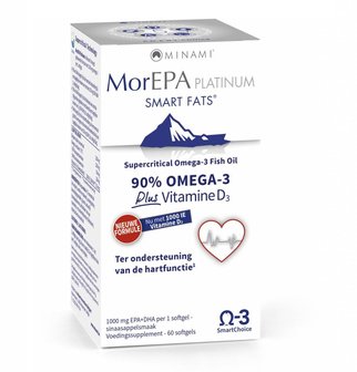 MINAMI MOREPA SMART FATS PLATINUM + VIT D3 1000IU CAPS 60