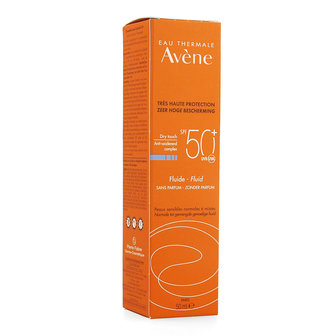 AVENE ZONNE FLUIDE IP50+ S/PARFUM 50ML