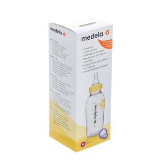 MEDELA MOEDERMELKFLESJE 250ML + SPEEN MEDIUM FLOW