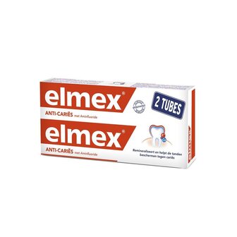 ELMEX ANTICARIES TANDPASTA TUBE 2 X 75ML