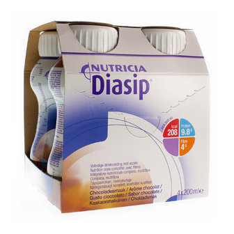 DIASIP CHOCOLADE FLES 4X200ML
