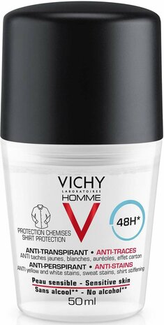 VICHY HOMME DEO ANTI TRANSPIRANT - ANTI VLEKKEN 48H ROLLER 50ML