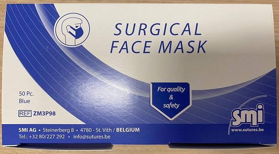 Chirurgische mondmaskers 50st in 1 doos