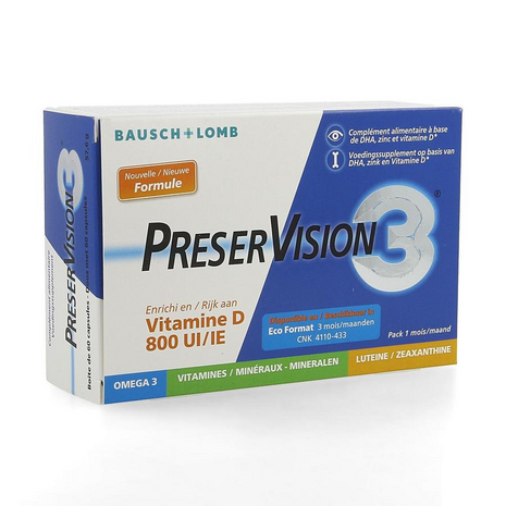 PRESERVISION 3 + VIT D3 CAPS 60