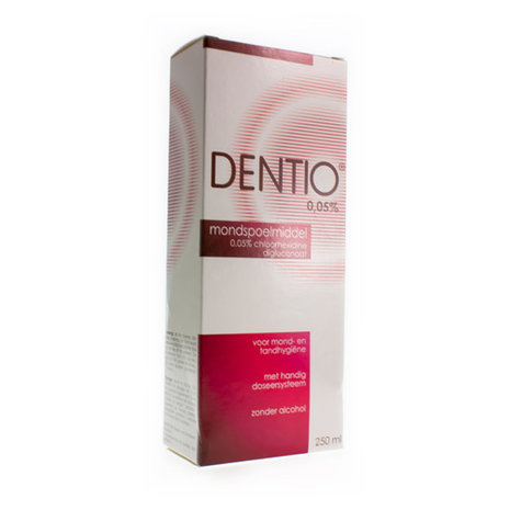 DENTIO R 0,05% MONDSPOELMIDDEL 250ML