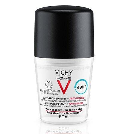 VICHY HOMME DEO ANTI TRANSPIRANT - ANTI VLEKKEN 48H ROLLER 50ML