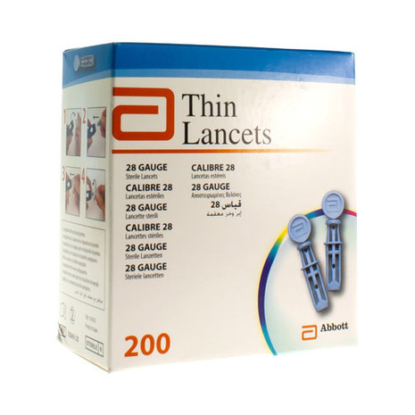 PRECISION THIN LANCETS 28G STERIEL 200 7084901