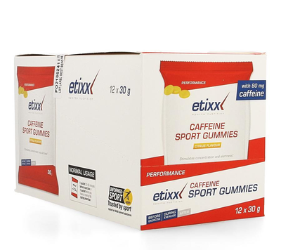 ETIXX CAFFEINE SPORT GUMMIES 12X30G