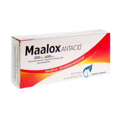 MAALOX ANTACID 200/400 40 KAUWTABLETTEN MUNT