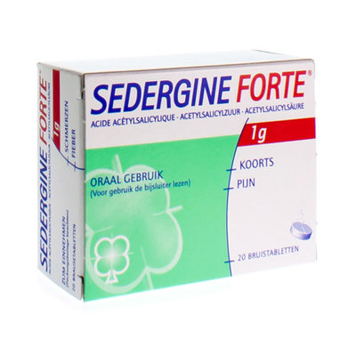 SEDERGINE FORTE BRUIS 1 GR TABL 20