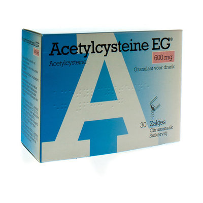 ACETYLCYSTEINE EG 600MG GRAN. VR DRANK ZAKJE 30