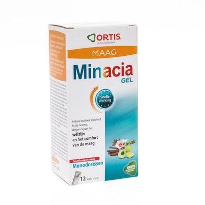 ORTIS MINACIA GEL STICKS FRAMBOOS 12X12G