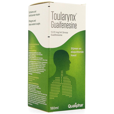 TOULARYNX GUAIFENESINE 13,33MG/ML SIROOP 180ML