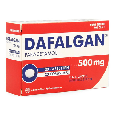 DAFALGAN 500 MG DROOG COMP 20