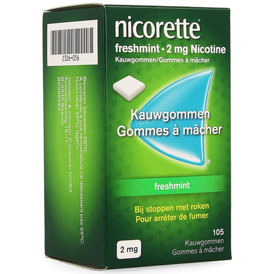 NICORETTE FRESHMINT KAUWGOM 105X2MG