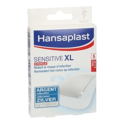 HANSAPLAST MED SENSITIVE XL 6CMX7CM STRIPS 5