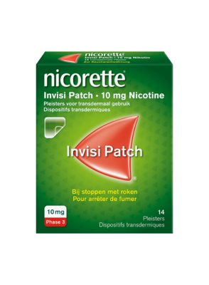 NICORETTE INVISI 10 MG PATCH 14 STUKS TRANSDERMAAL