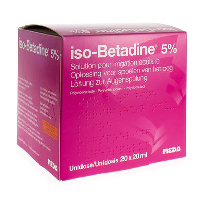 ISO BETADINE SOL OCULAIRE-SPOELEN OOG 20UDX20ML 5%