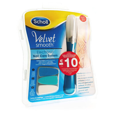 SCHOLL VELVET SMOOTH ELECTR.NAIL CARE SYSTEM BLAUW