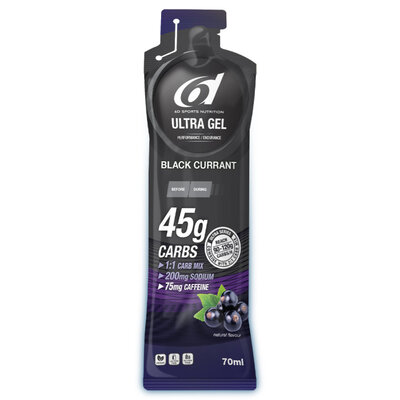 6D ULTRA GEL + CAFFEINE BLACKCURRANT 6X70ML